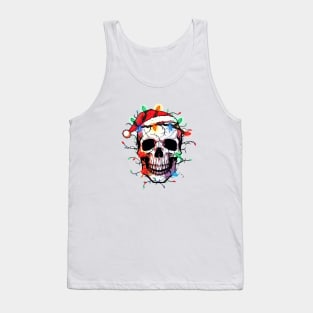 Christmas Celebration with a Skull Twist Tank Top